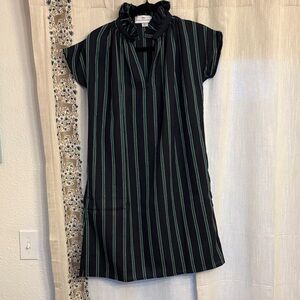 Striped navy and Green Dress